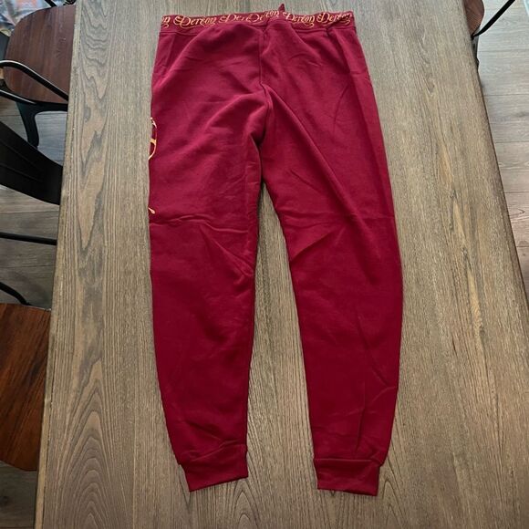NWT Dereon Wine Red Gold Cropped Jogger Sweatpants Size 3X - Picture 4 of 8